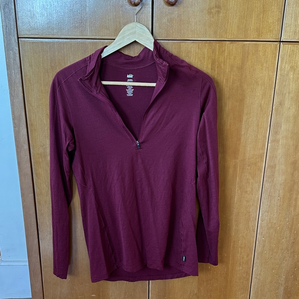 REI Women's 100% merino wool quarter zip